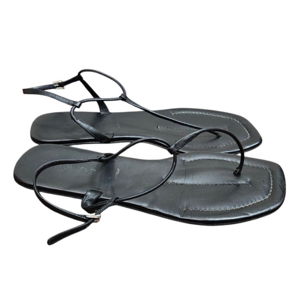 Prada Leather T-Strap Sandals Women's Size EU 40/US 9.5 - Picture 4 of 13